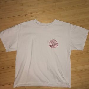 brandy melville white cropped t-shirt